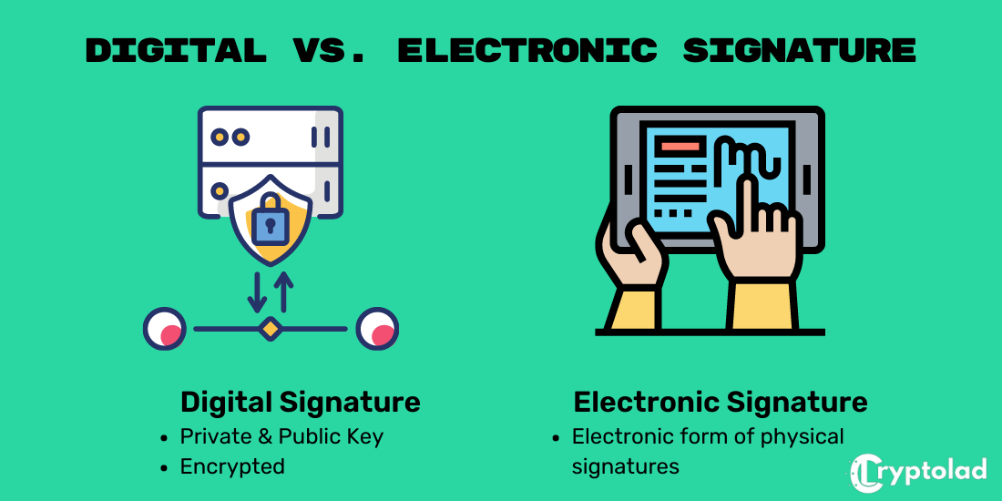 Digital signature vs electronic signature